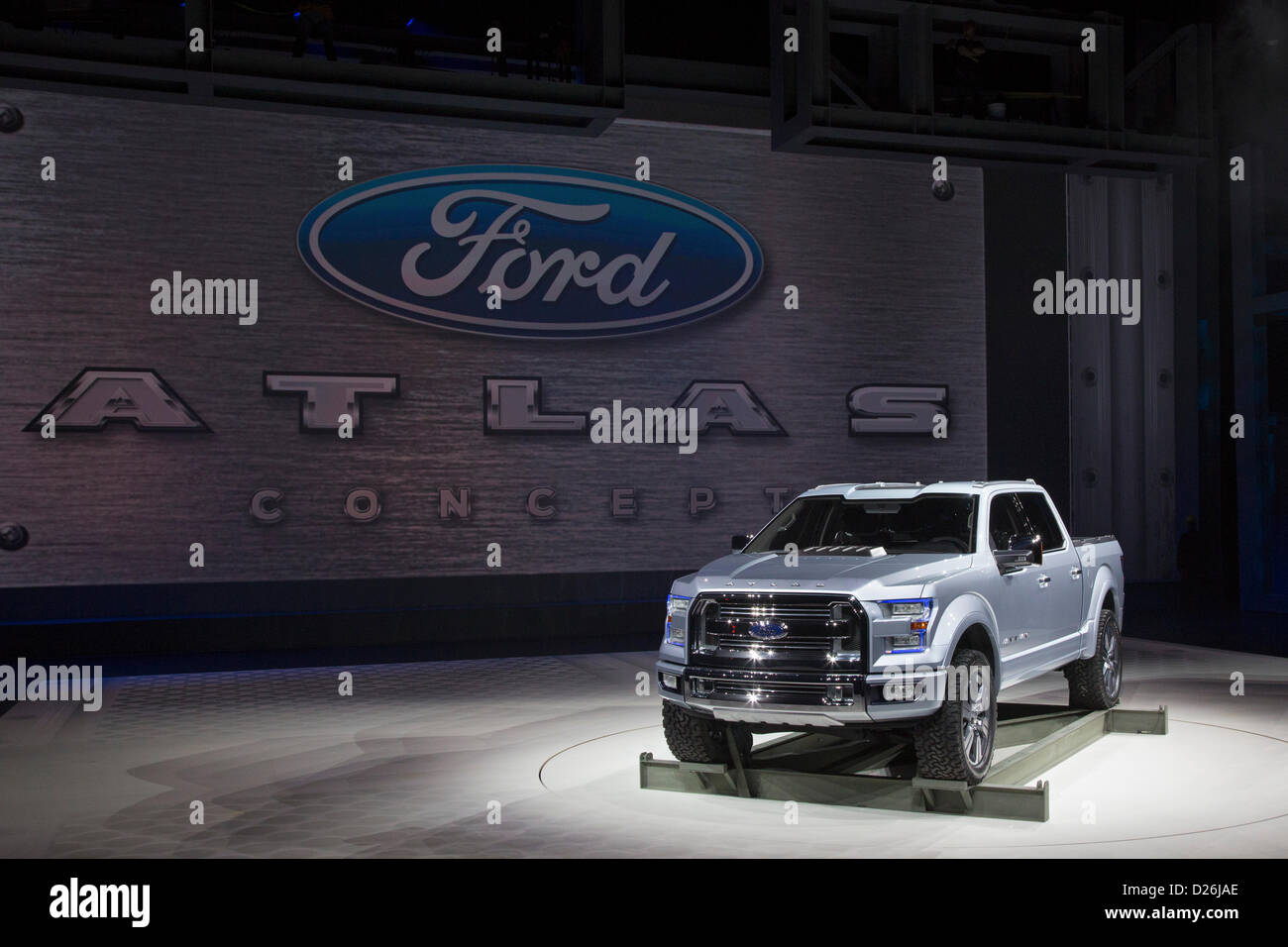 Detroit, Michigan - La Ford presenta il suo concetto di Atlas carrello al North American International Auto Show. L'Atlas dovrebbe essere la base per una futura versione di F-150 Pickup. Foto Stock
