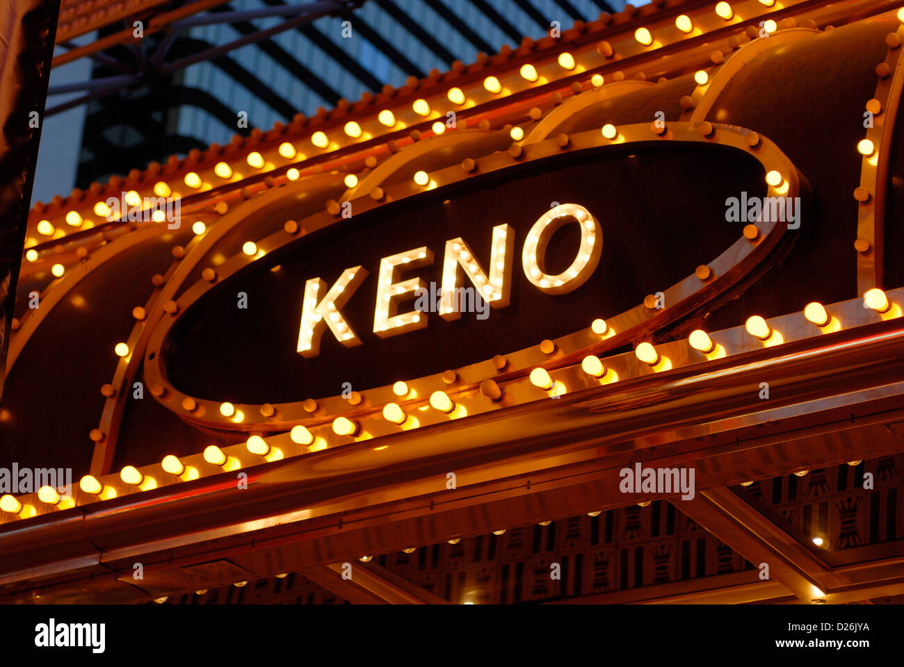 Segno di Keno Foto Stock