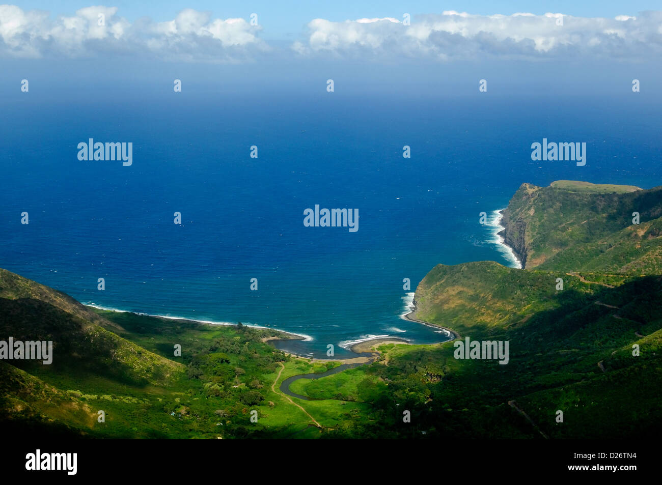Costa di Maui dall'aria, Hawaii Foto Stock
