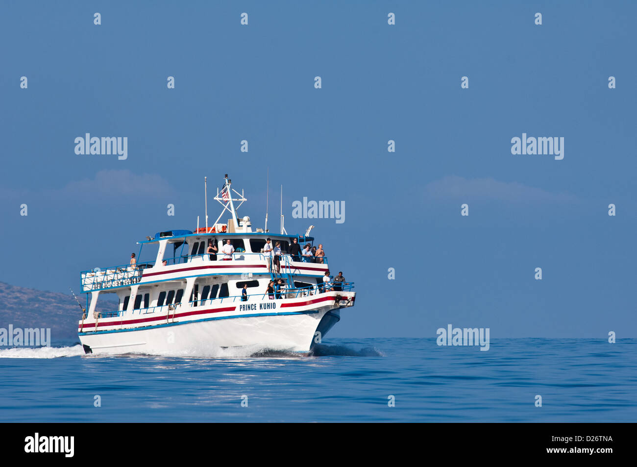 Crociera Avvistamento Balene barca a Maui Hawaii Foto Stock