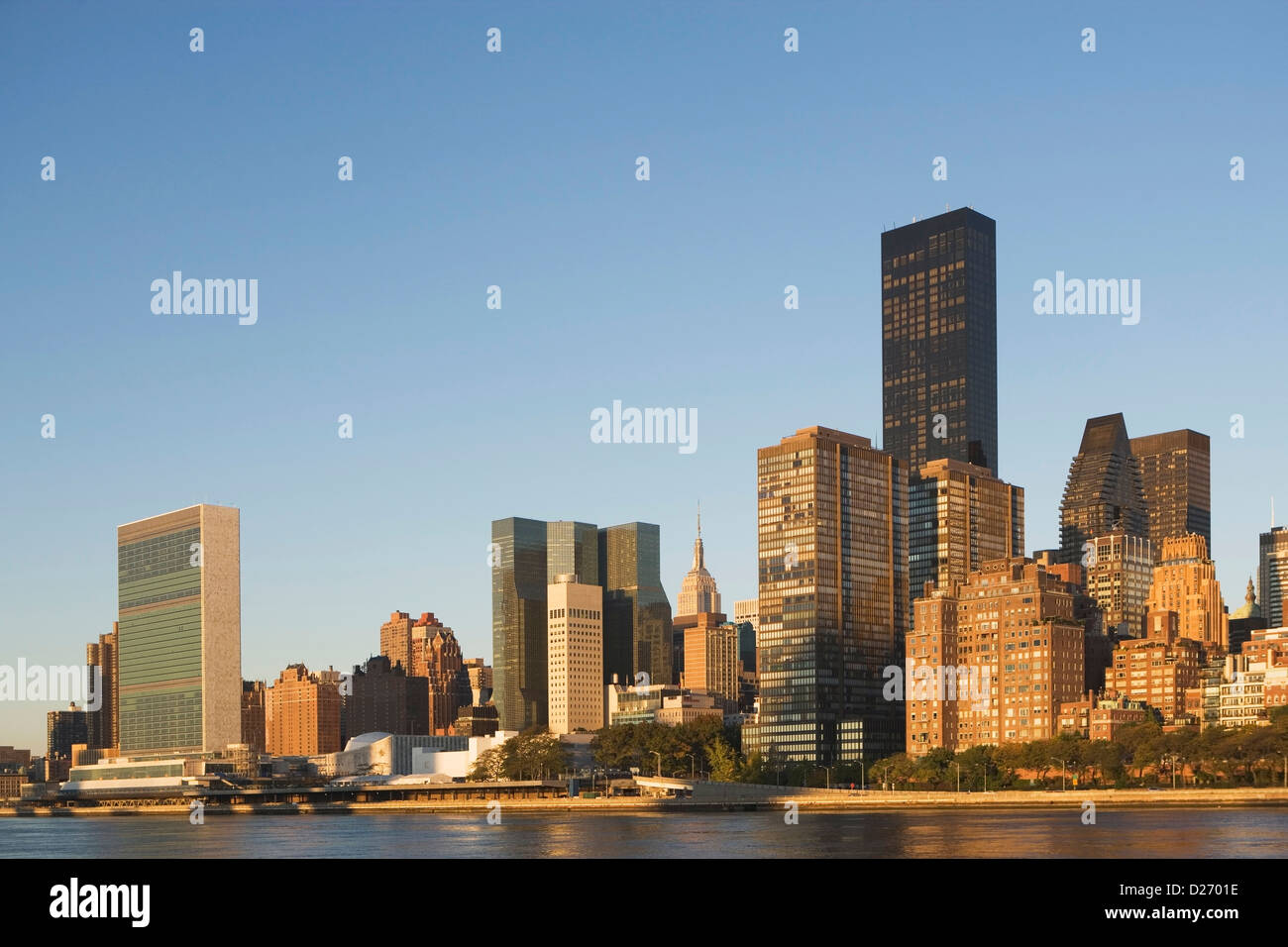 Stati Uniti d'America, New York New York City, Manhattan Skyline con il Palazzo delle Nazioni Unite Foto Stock