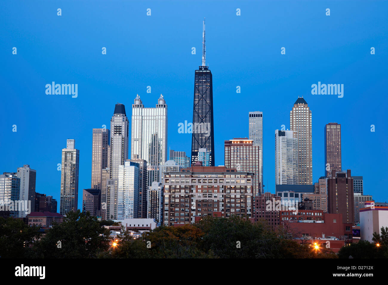 Stati Uniti d'America, Illinois, Chicago, skyline della città Foto Stock