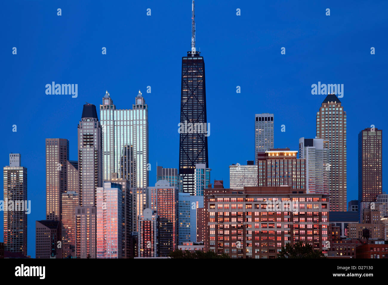 Stati Uniti d'America, Illinois, Chicago, skyline della città Foto Stock
