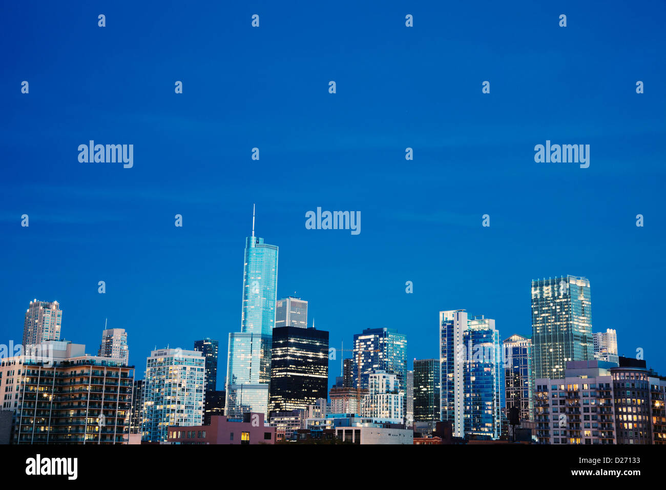 Stati Uniti d'America, Illinois, Chicago, skyline della città Foto Stock