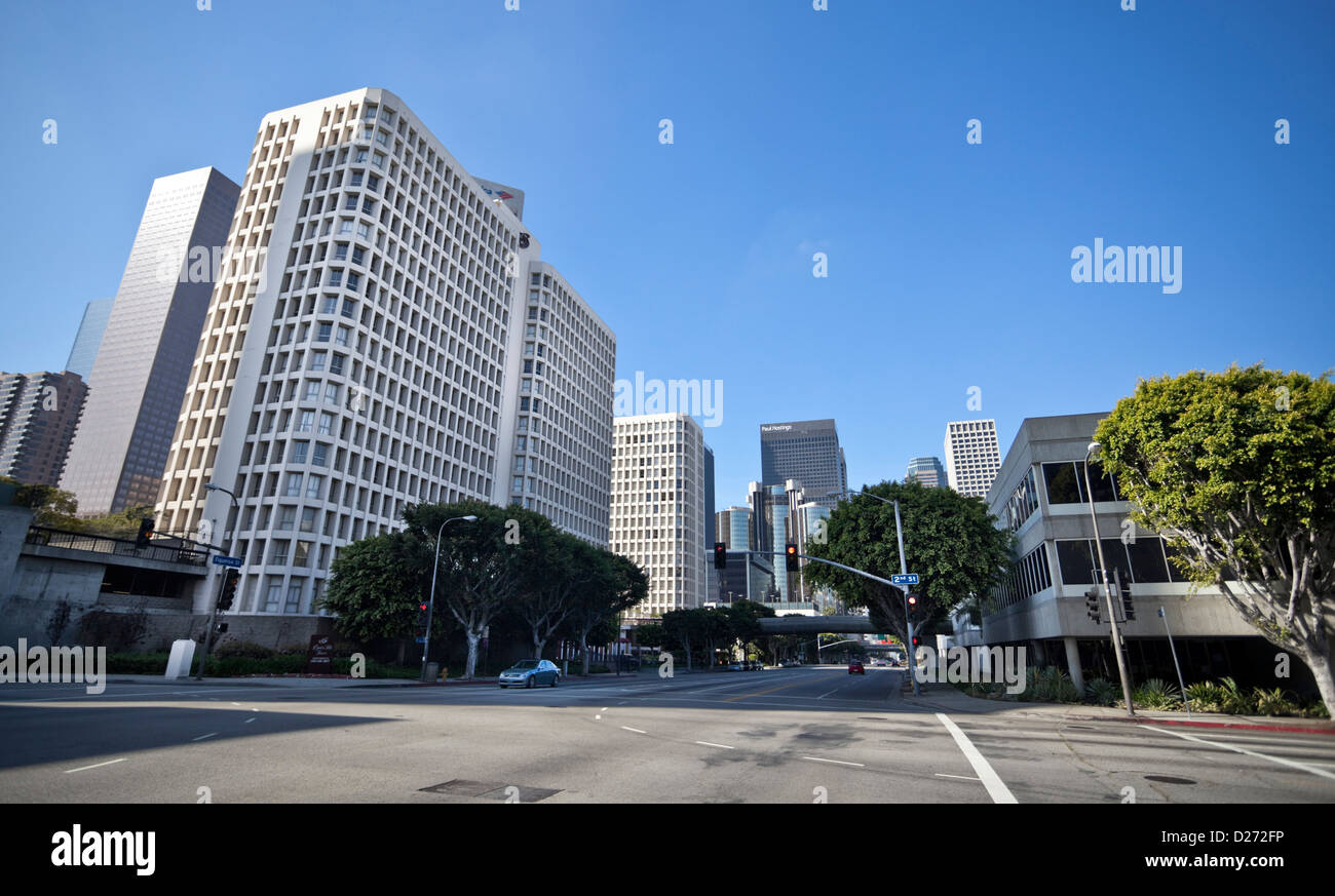 Edifici moderni nel centro di Los Angeles, il quartiere degli affari, California, USA. Foto Stock