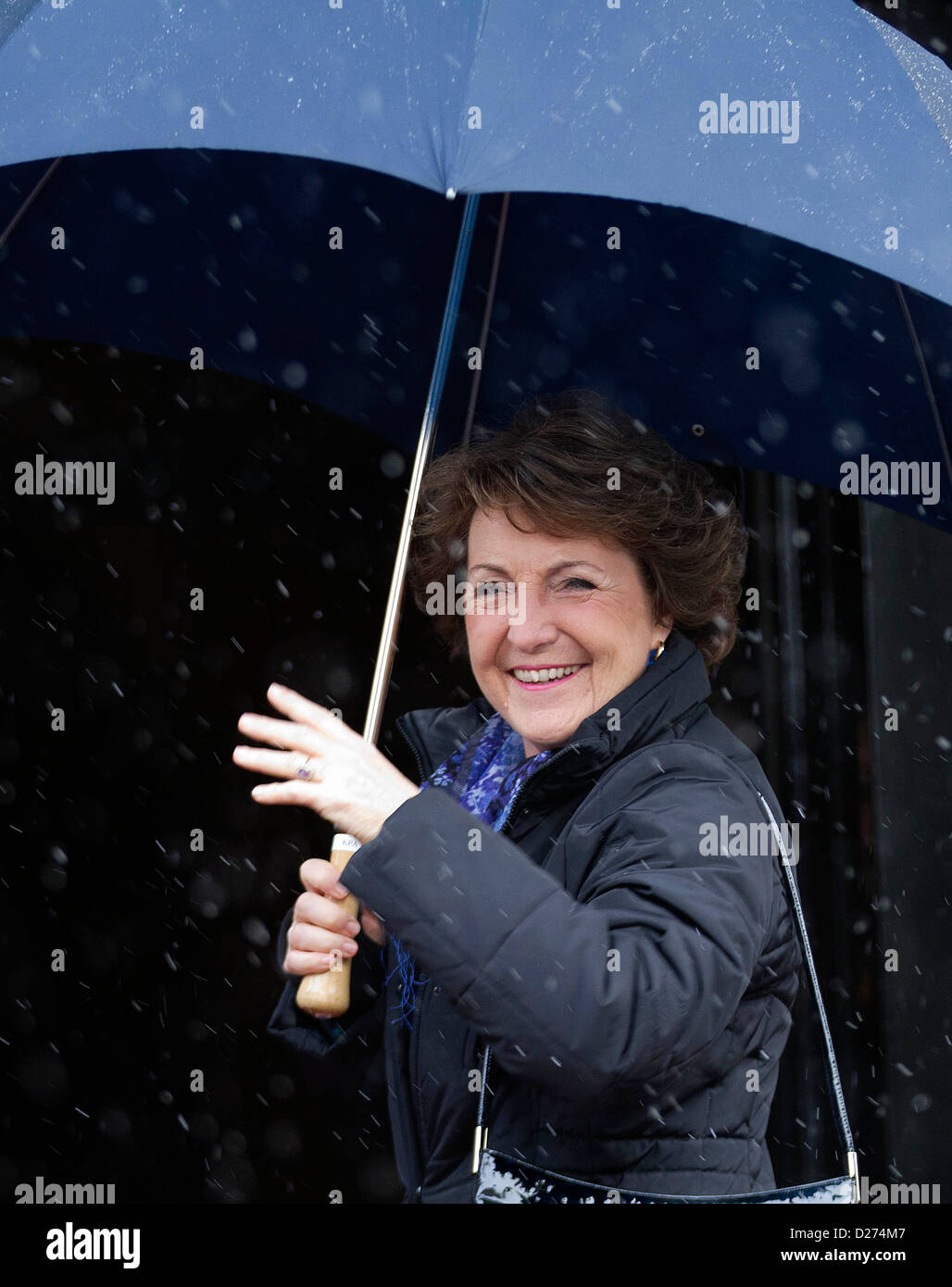 Amsterdam , 15-01-2013 Princess Margriet del Paesi Bassi famiglia reale olandese arriva al palazzo theroyal op de Dam in Amsterdam per il nuovo decennio la reception. Albert Nieboer /RPE/PAESI BASSI FUORI Foto Stock