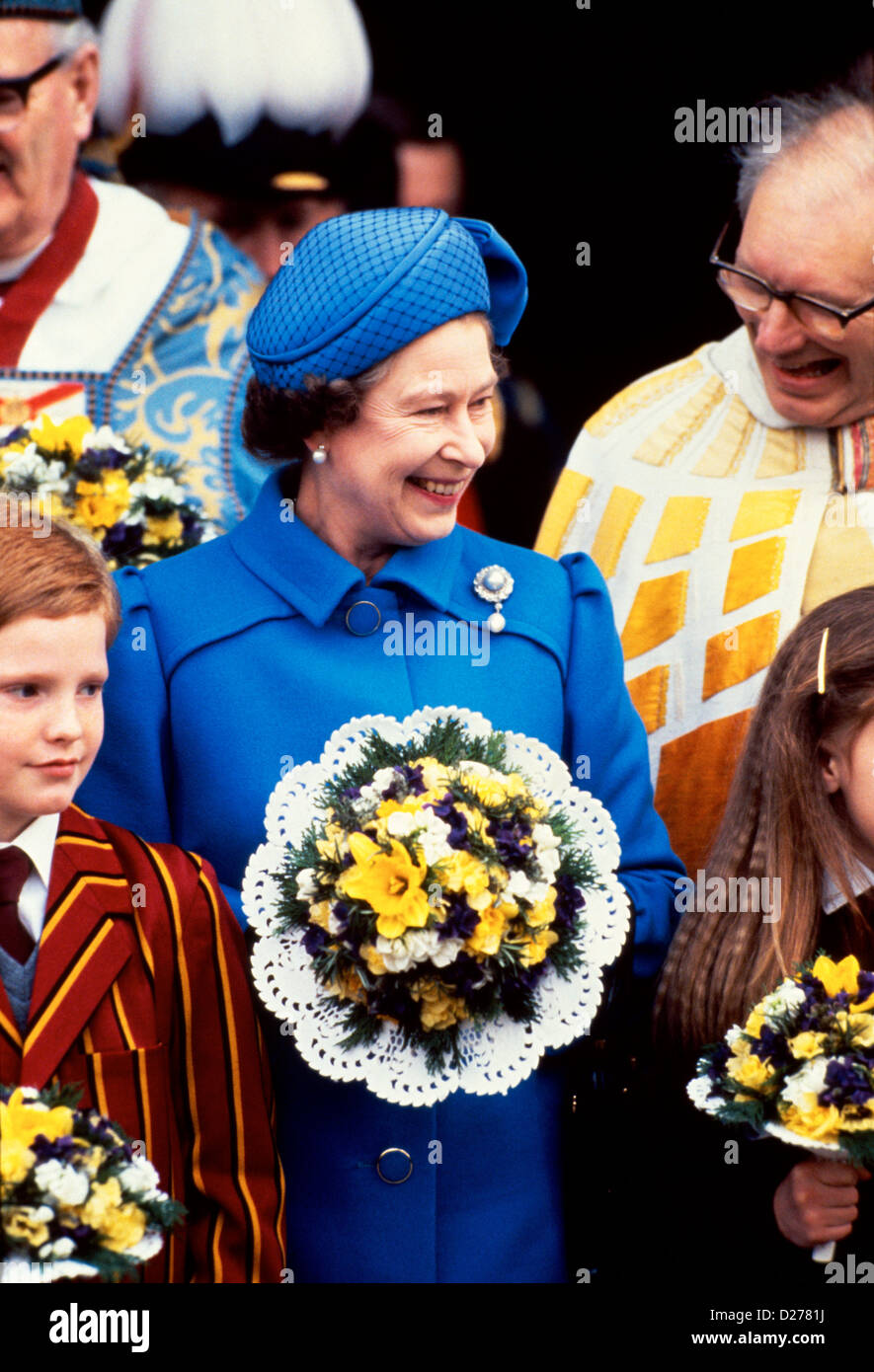 La Gran Bretagna è la Regina Elisabetta II mostrato verso la fine degli anni settanta Foto Stock