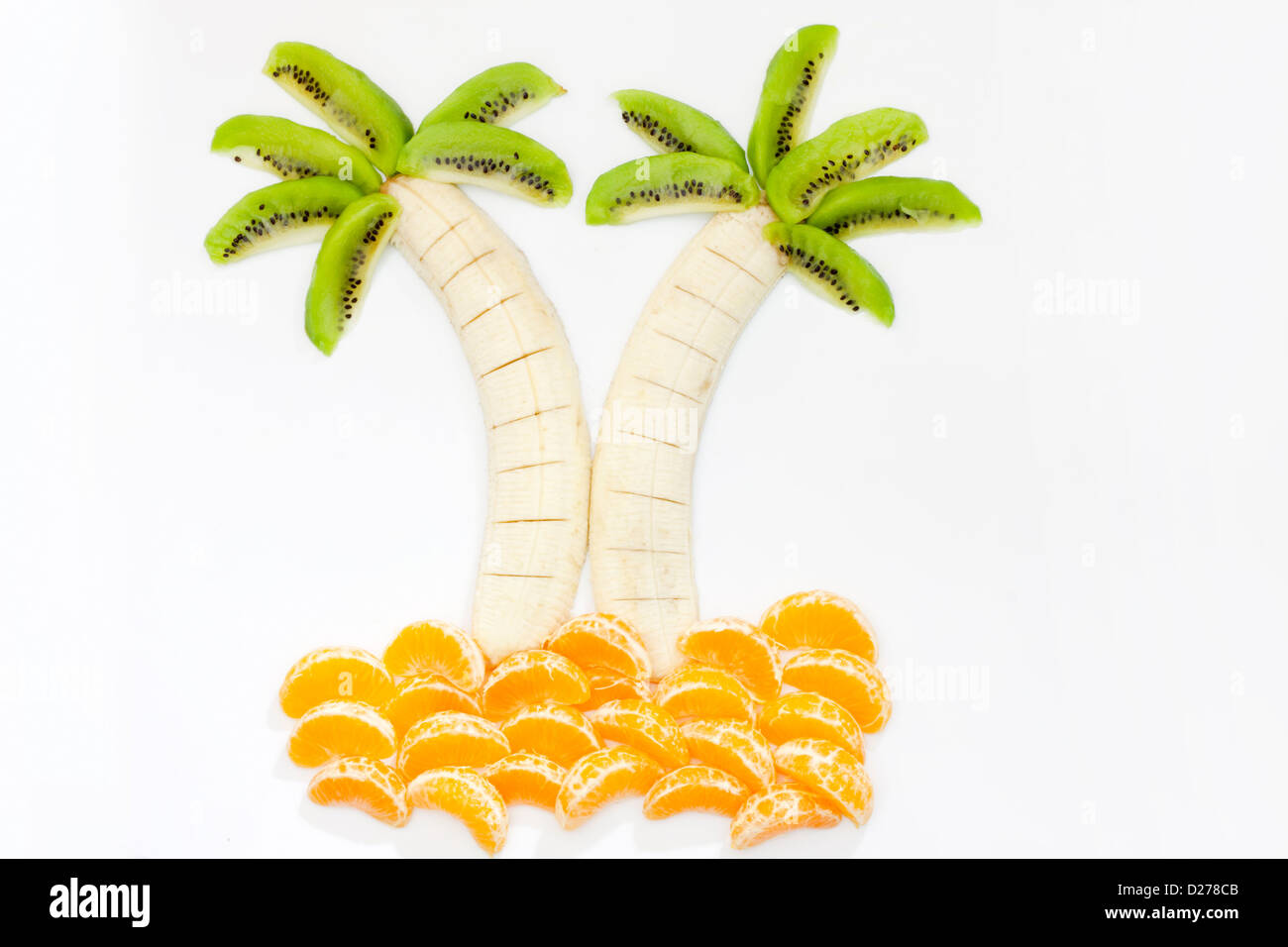Dessert di frutta cibo creativo forma concetto astratto Foto Stock