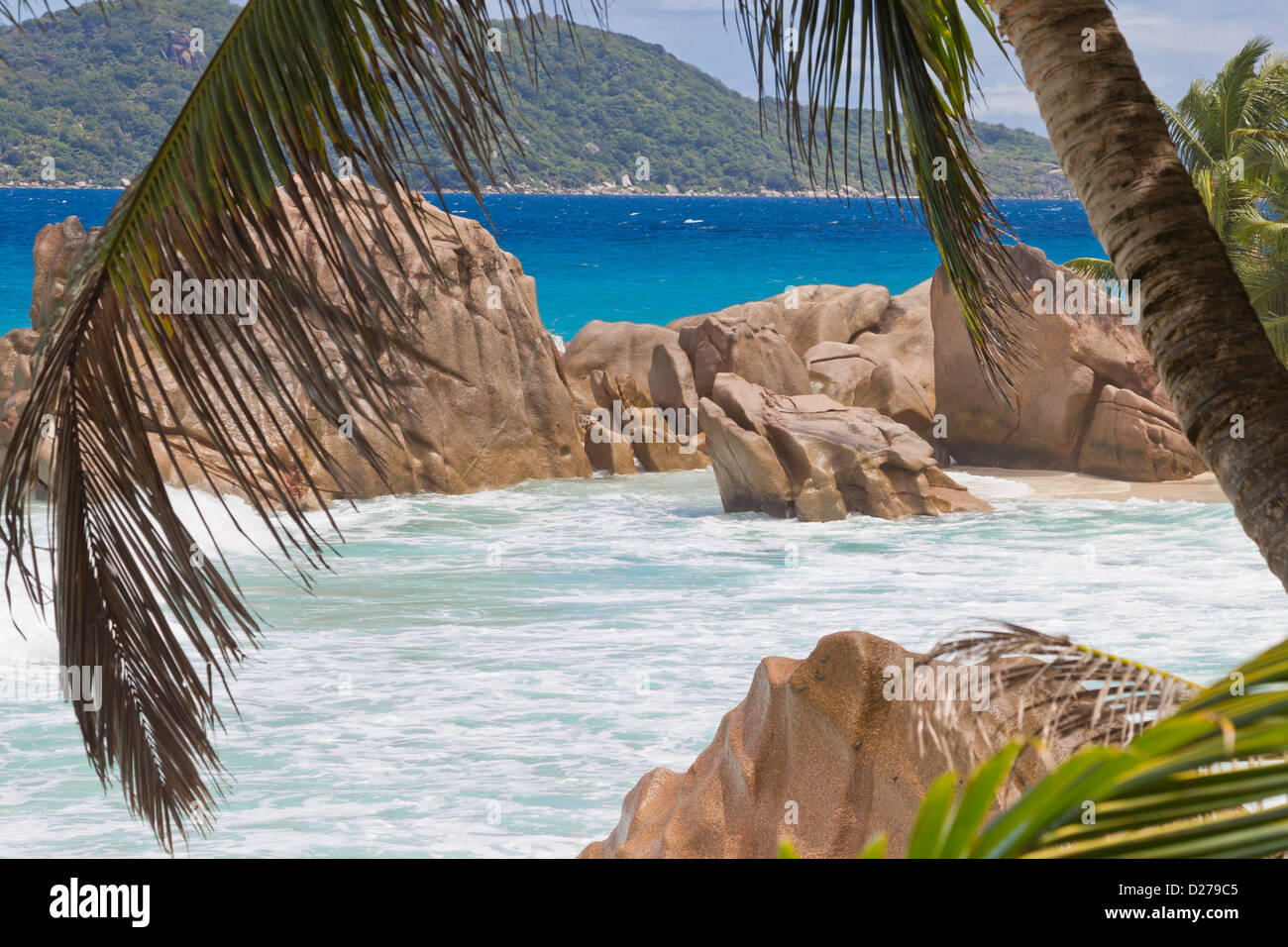 La Digue Praslin Seychelles Foto Stock