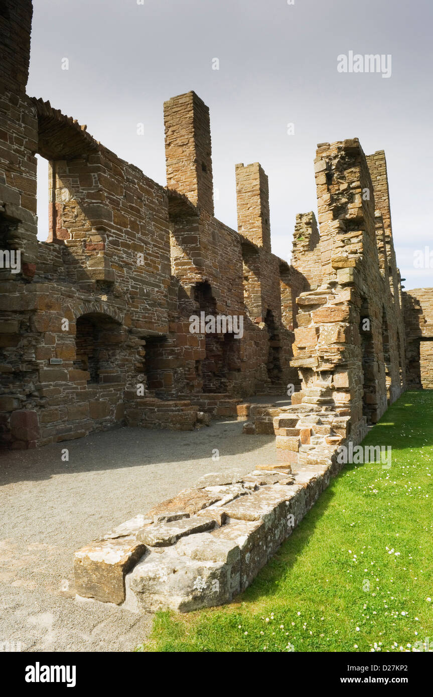 Le rovine di Earl's Palace, Birsay, Orkney Islands, Scozia. Foto Stock