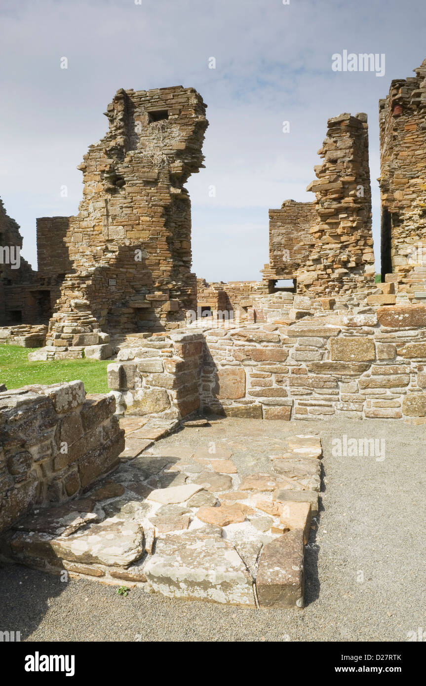 Le rovine di Earl's Palace, Birsay, Orkney Islands, Scozia. Foto Stock