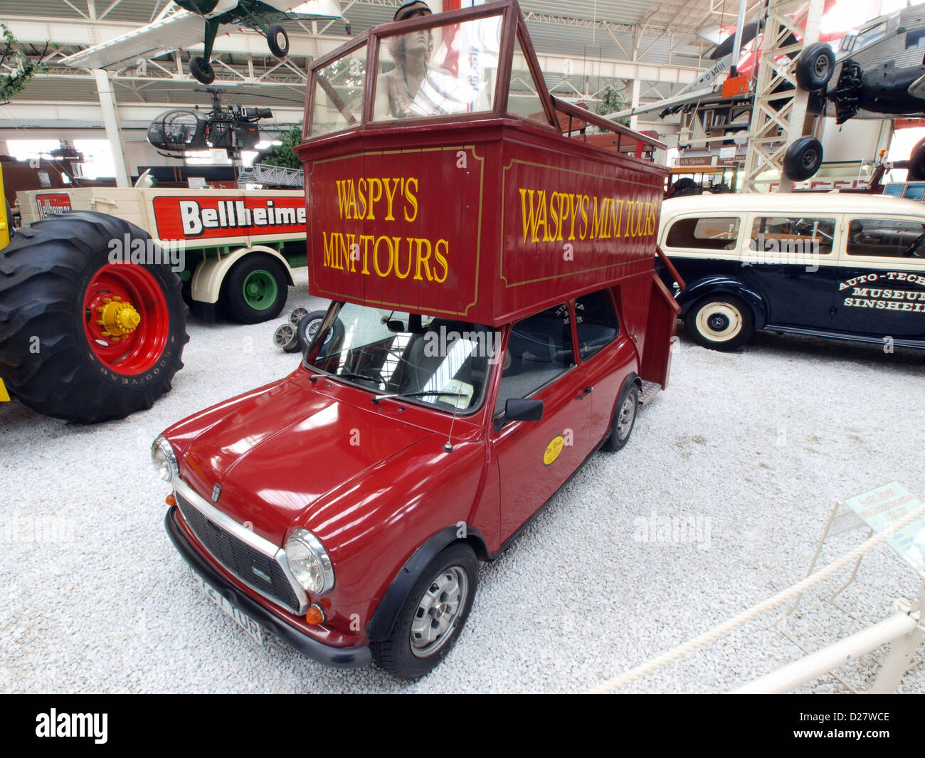 Technik Museum Speyer, Germania.1985 Austin Rover Mini Double Decker bus Città 1000 Foto Stock