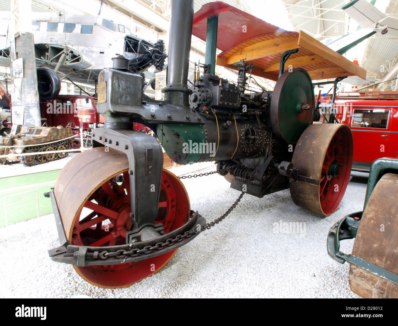 Technik Museum Speyer, Germania.1898 società di ingegneria HN vapore rullo su strada Foto Stock