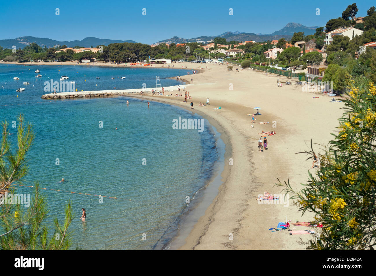 Plage de l'Argentiere, La Londe les Maures, Var, Provenza,a sud della Francia Foto Stock