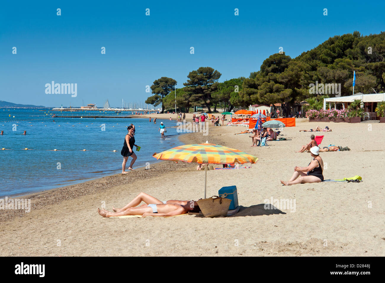 Plage de l'Argentiere, La Londe les Maures, Var, Provenza,a sud della Francia Foto Stock