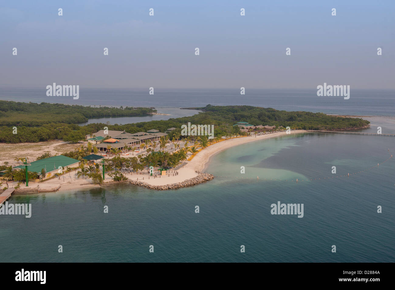 America centrale, Honduras, Roatan, resort vicino al foro Coxen Foto Stock