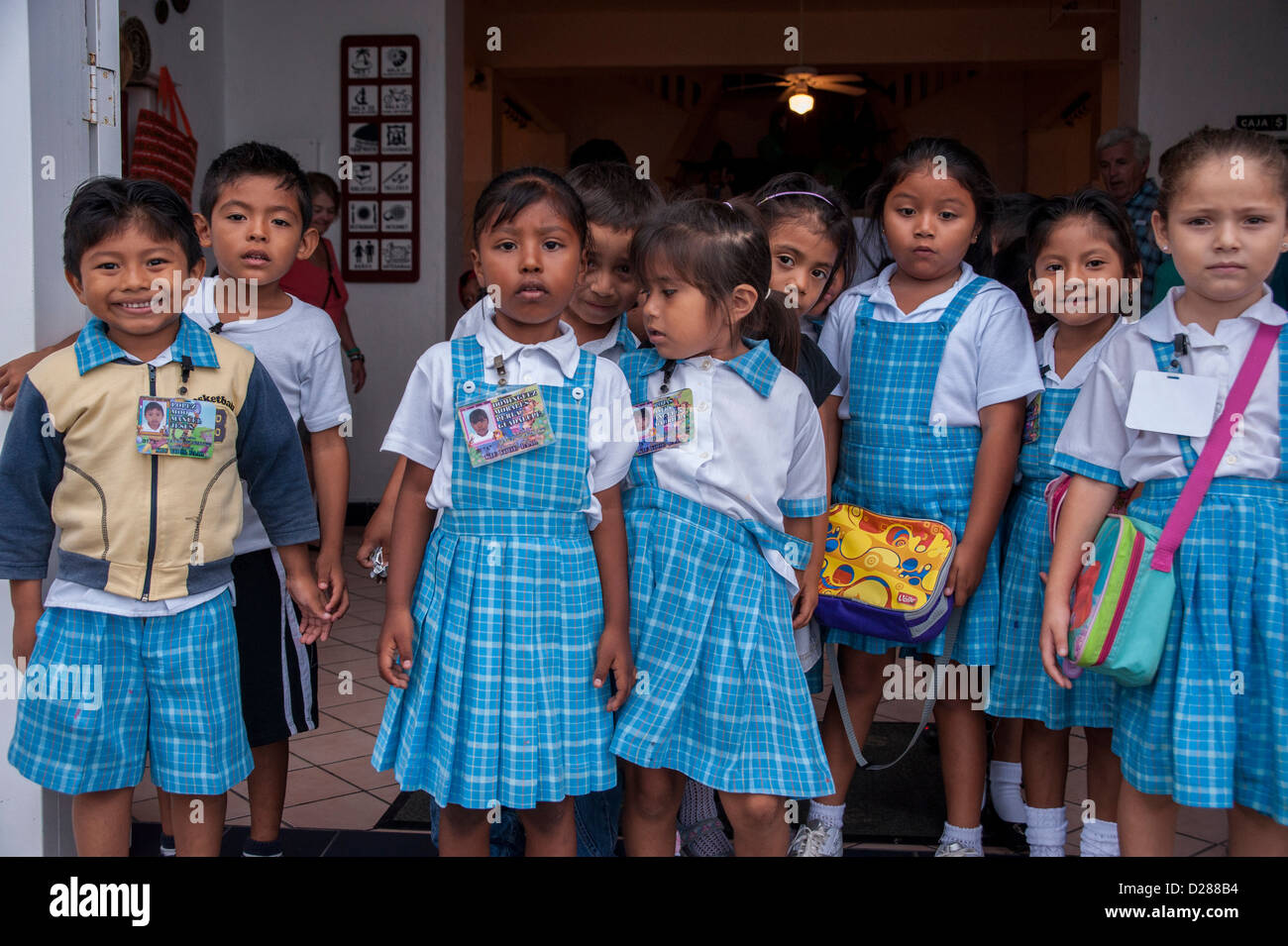 Messico, Cozumel, San Miguel, figli messicani, Museo di Cozumel Foto Stock