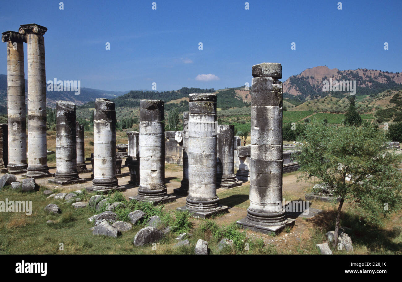 Le colonne e il Tempio di Artemide, Sardi, Turchia 000527 1913 Foto