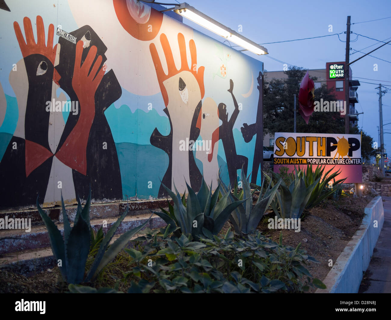 A sud di Austin, Museo della Cultura Popolare murale di Austin in Texas Foto Stock