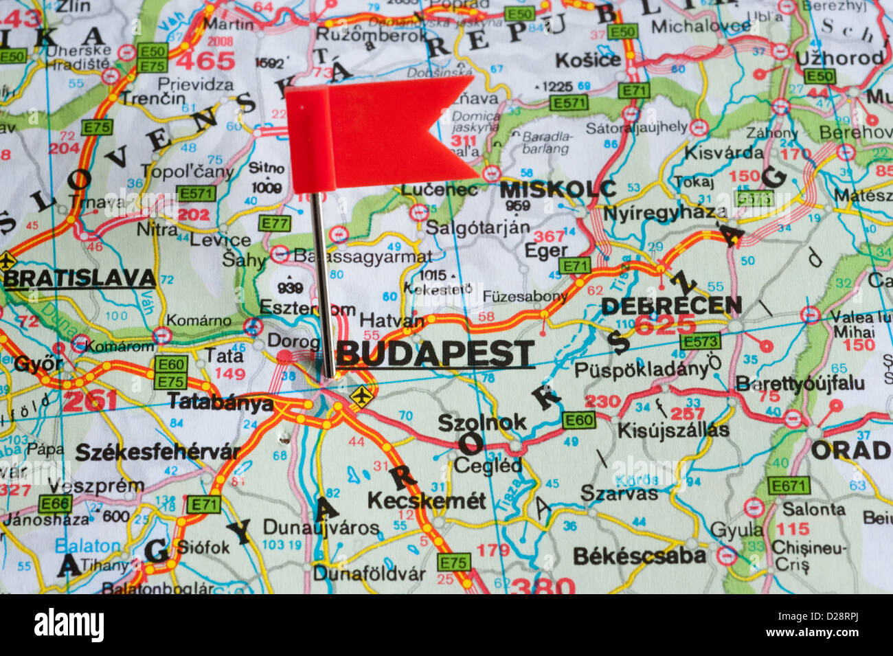 Berlino, Germania, la destinazione è Budapest Foto Stock