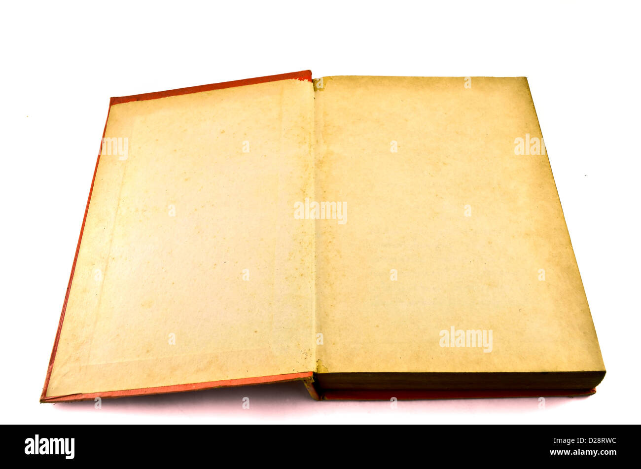 Vecchio libro isolato su sfondo bianco Foto Stock