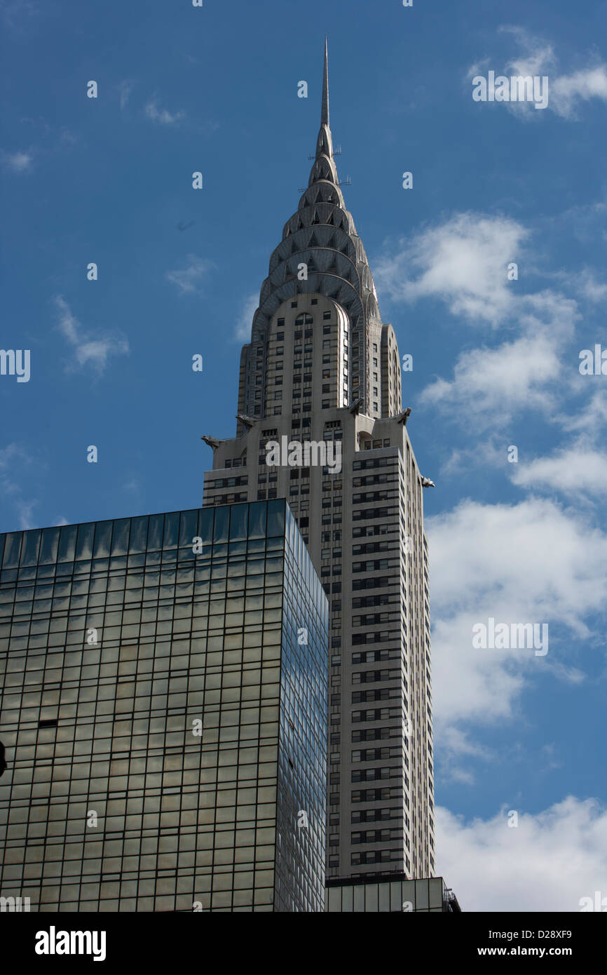 Grattacieli di Manhattan, Chrysler Building e Grand Central Foto Stock