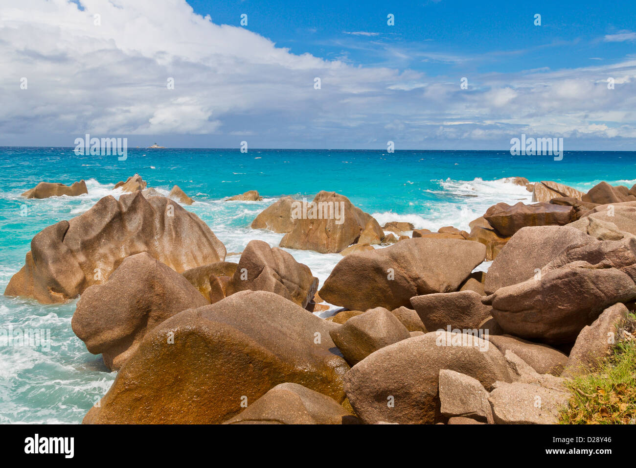 La Digue Praslin Seychelles Foto Stock