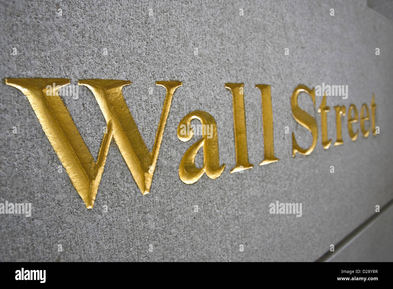 Wall street sign Foto Stock