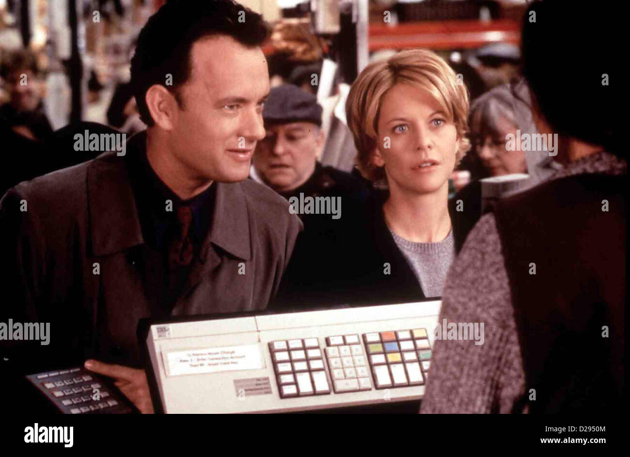 E-Mail Fuer Dich Hai Mail Joe Fox (Tom Hanks), Kathleen Kelly (Meg Ryan) *** Caption locale *** 1998 Warner Brothers Foto Stock