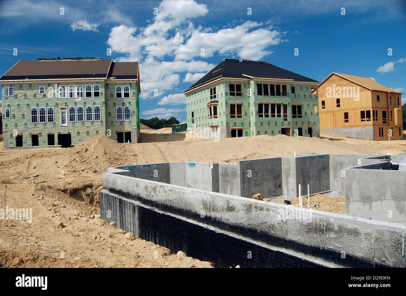 Nuova costruzione in casa Foto Stock