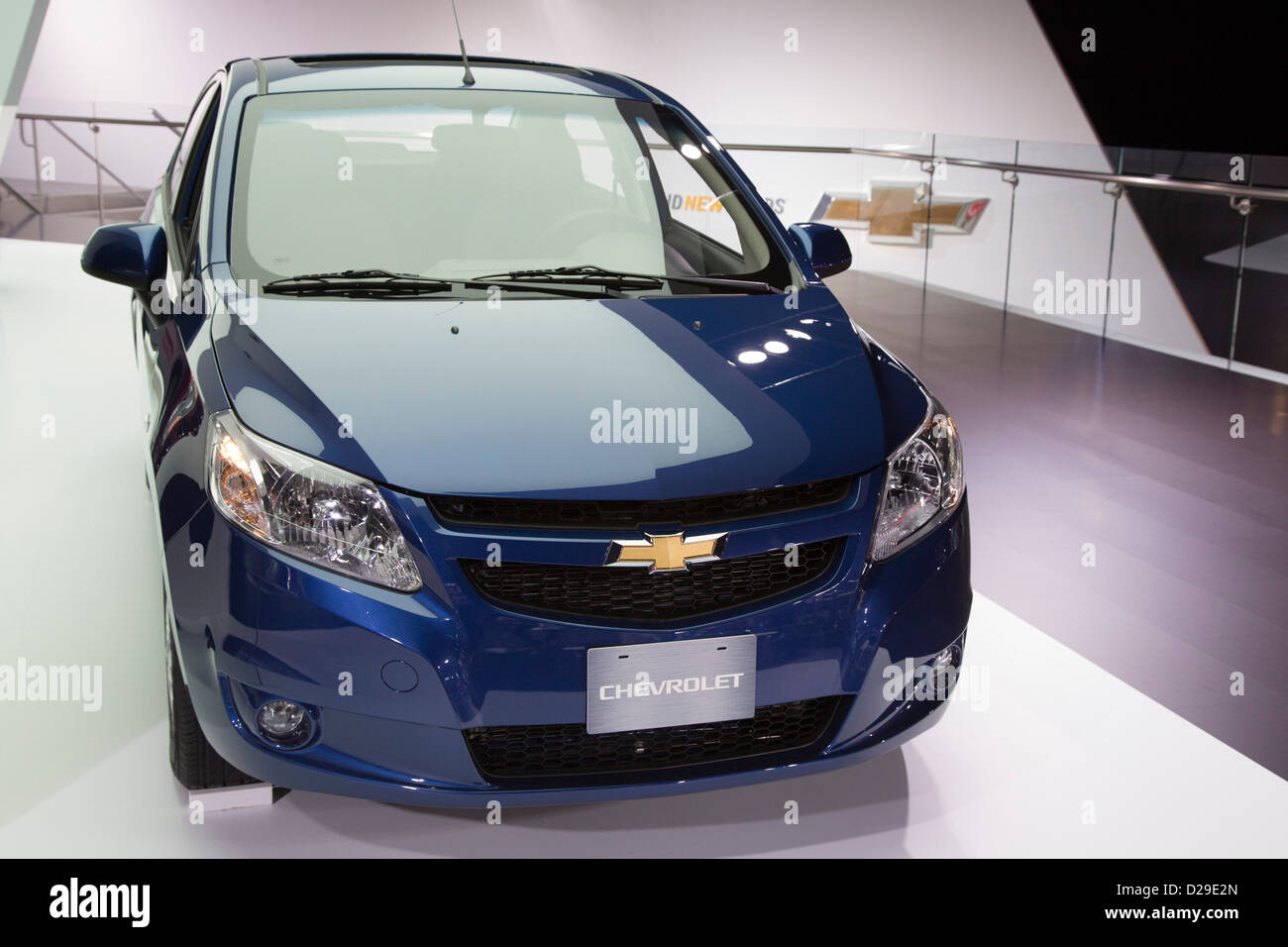 La Chevrolet Sail sul display al North American International Auto Show. Foto Stock