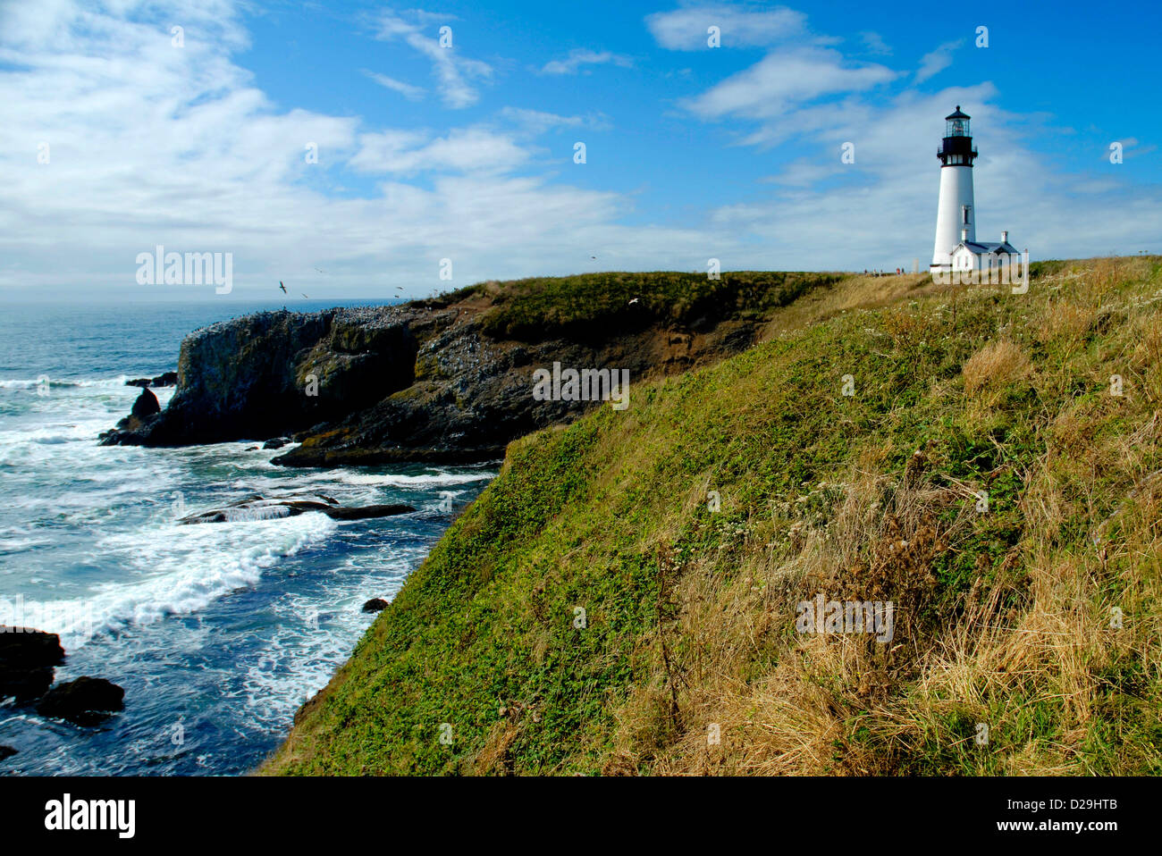 Yaquina Lighthouse, Oregon Foto Stock