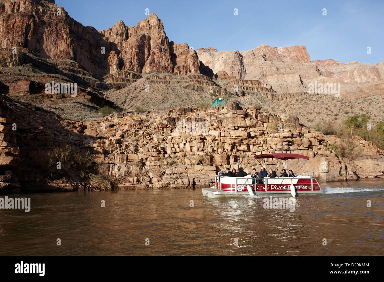 Nazione hualapai river gite sul fiume Colorado fondo del Grand Canyon Arizona USA Foto Stock