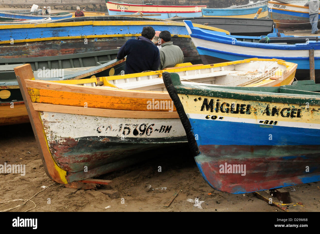 Barche da pesca, Lima, Peru Foto Stock