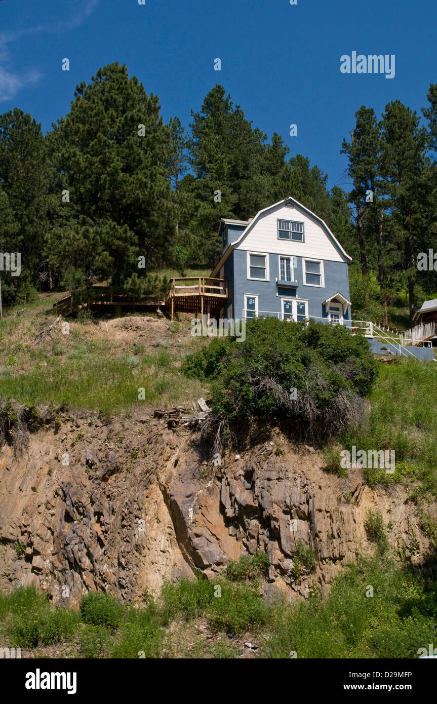 Casa su una scogliera Foto Stock