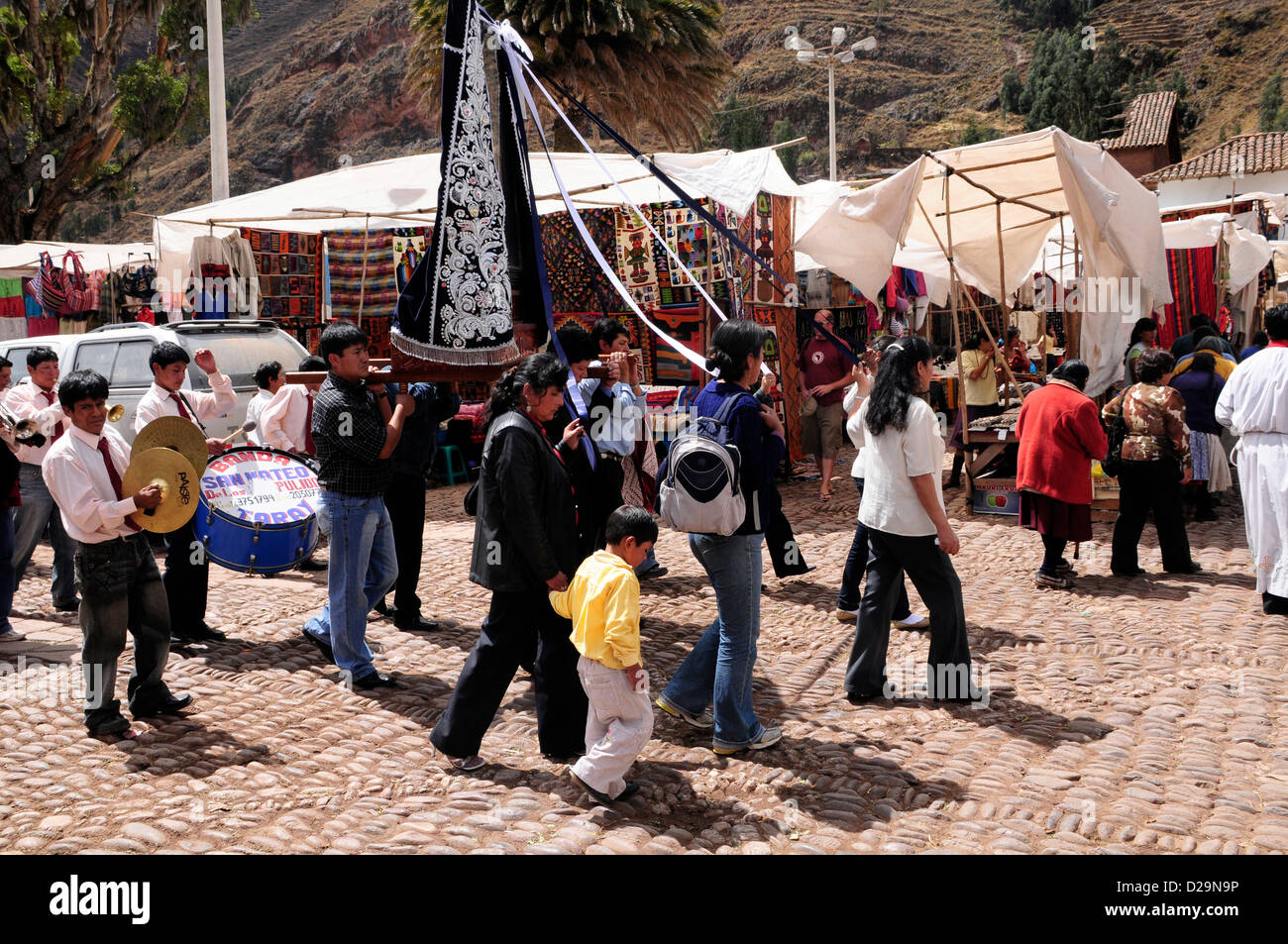 Processione religiosa, Perù Foto Stock