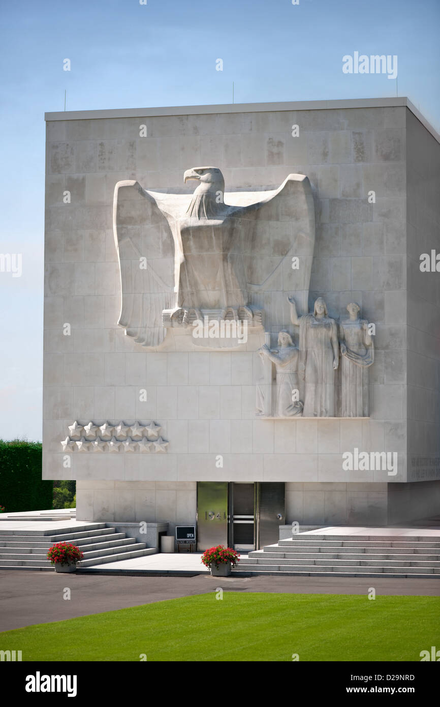 La American WW2 memorial in Ardenn Foto Stock