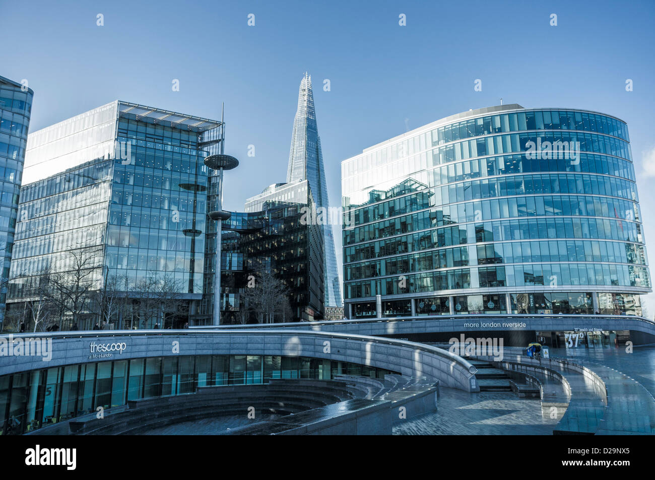 Il convogliatore a più Londra Riverside sviluppo, London, Regno Unito Foto Stock