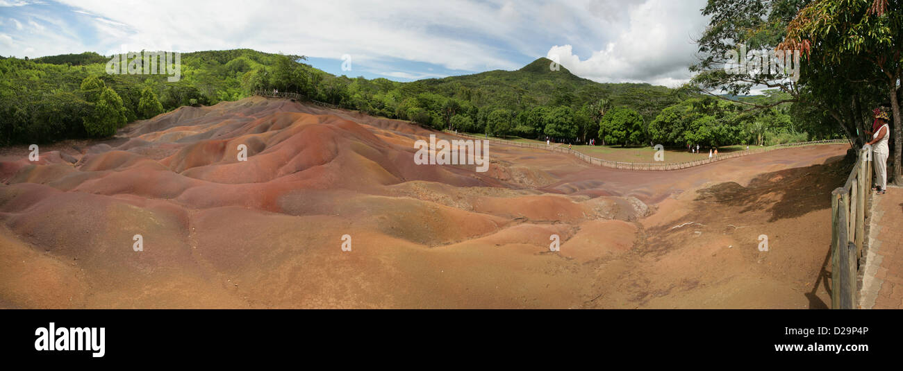 Chamarel, Mauritius, Patrimonio Naturale 7-terra colorata Foto Stock