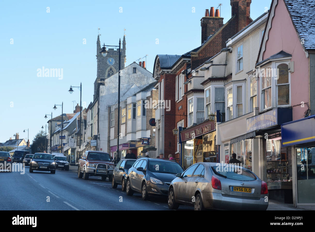 Ricerca di Halstead High Street Essex Foto Stock