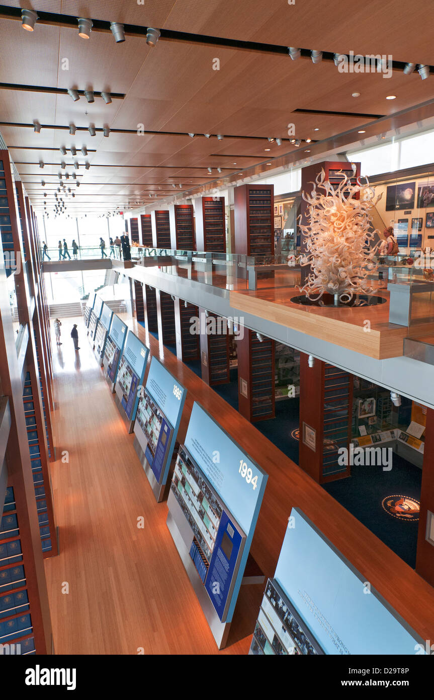 Arkansas, Little Rock, William J. Clinton Presidential Library and Museum, interno. Foto Stock