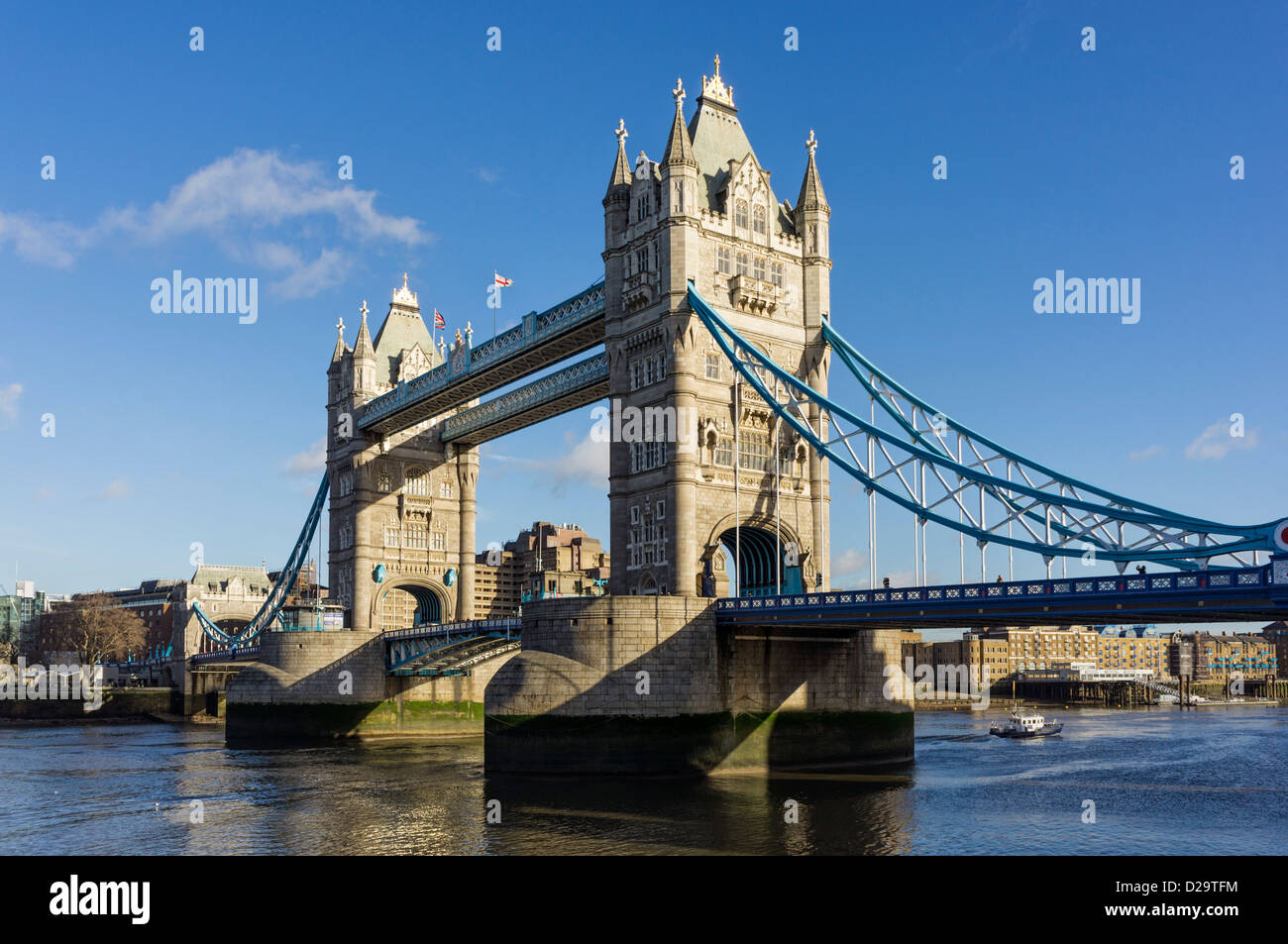 Il Tower Bridge di Londra, Inghilterra, Regno Unito Foto Stock