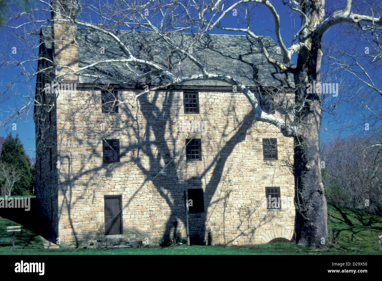 Virginia, Mount Vernon. George Washington Grist Mill Foto Stock