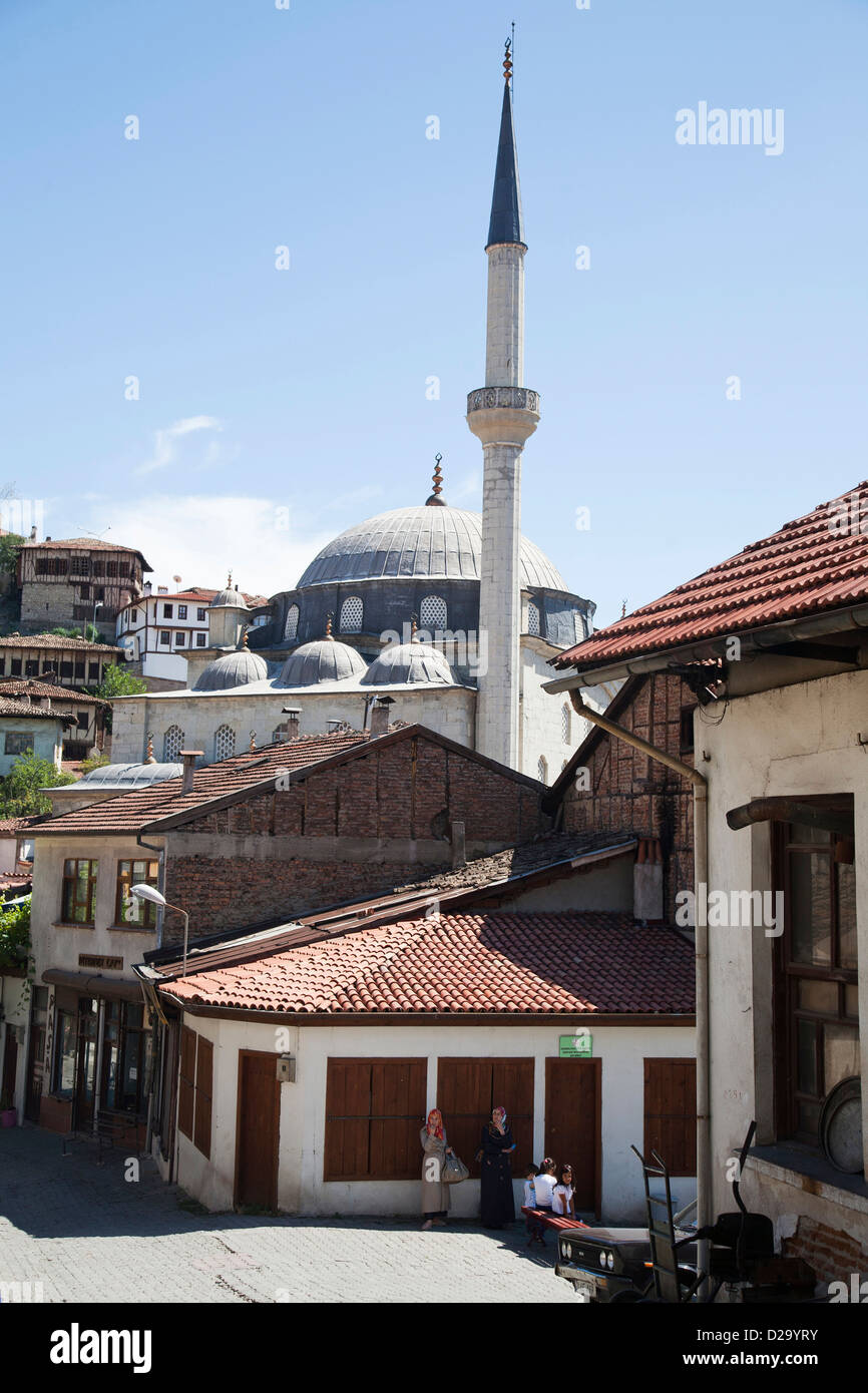 Asia, la Turchia, Anatolia centrale, antica città di Safranbolu, vista con izzet pasa camii Foto Stock