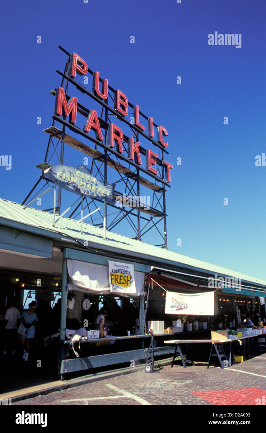 Washington, Seattle. Mercato pubblico. Foto Stock