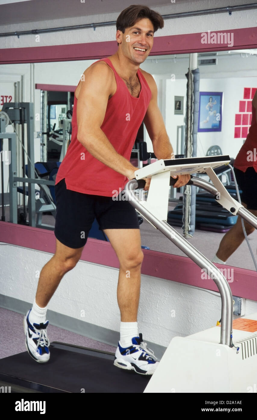 Atleta maschio attivo presso un club salute, Miami Foto Stock