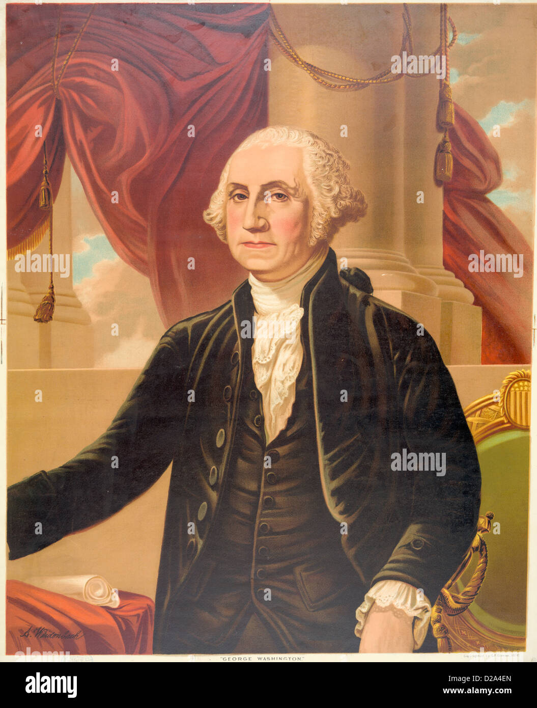 George Washington / A. Weidenbach. C1876. Foto Stock