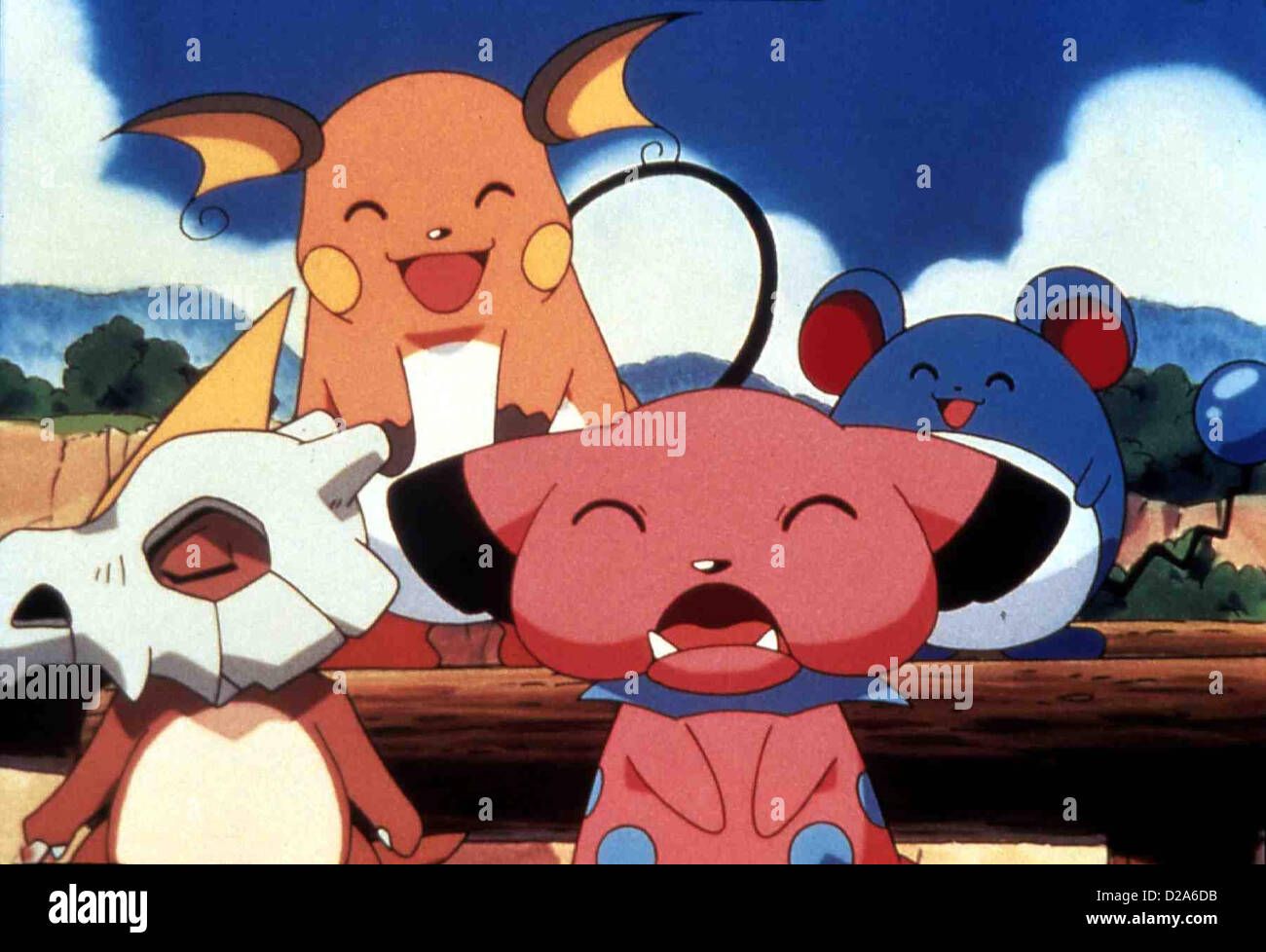 Pokemon - Der Film Pokemon: Il primo filmato Cubone, Raichu, Snubble e Marrill.Caption locale *** 1999 Warner Brothers Foto Stock