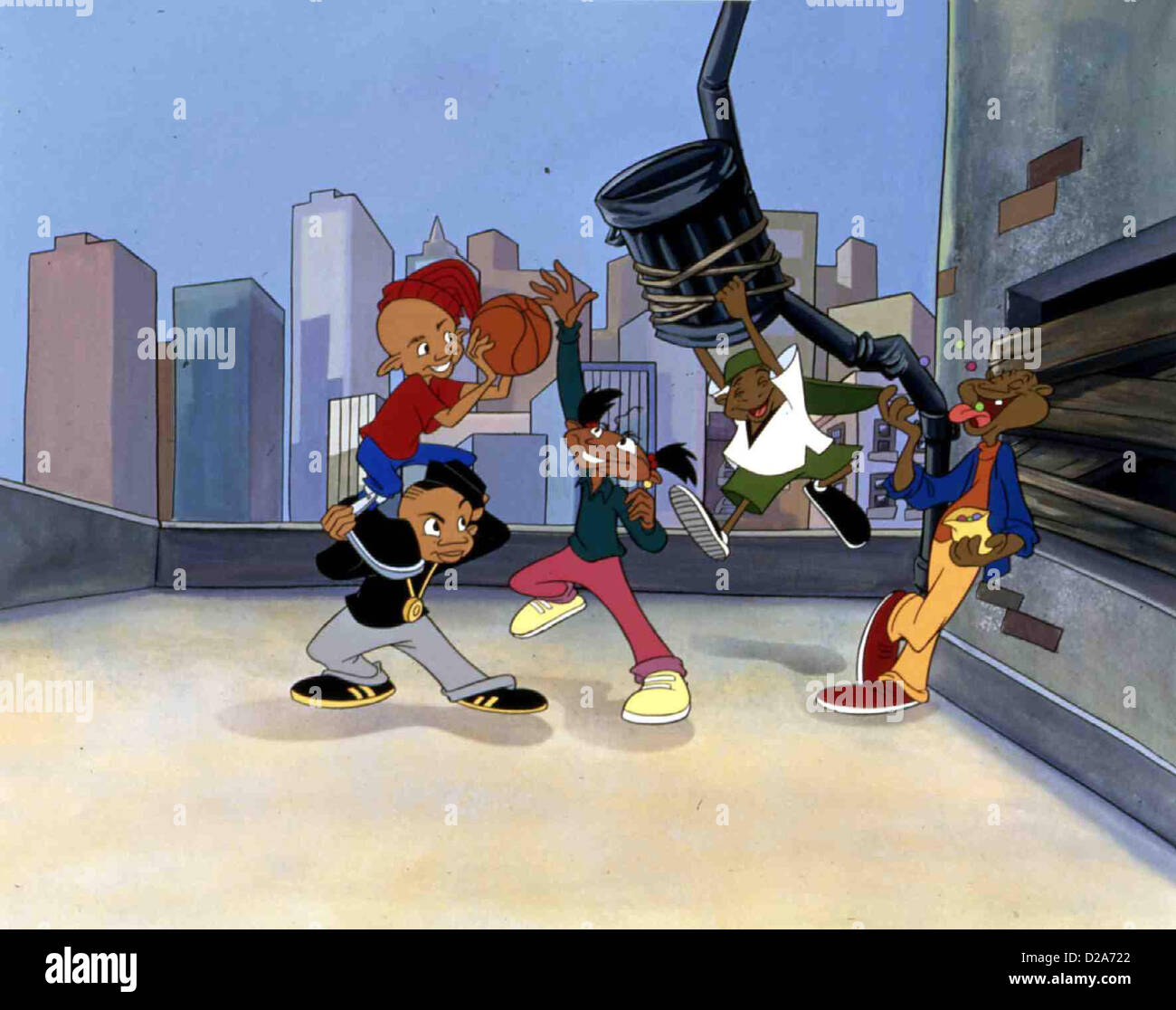 Waynehead - Echt Cool, Mann Waynehead Damey Walker (mit palla) in Szene.Caption locale *** 1996 Warner Brothers Foto Stock