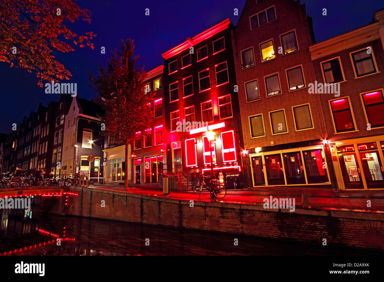 Il quartiere a luci rosse di Amsterdam Paesi Bassi Foto Stock